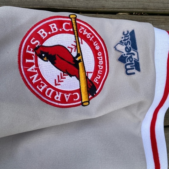 Vintage 1980s Embroidered Cardenales De Lara Venezuelan Baseball Jersey Gray - Picture 14 of 16